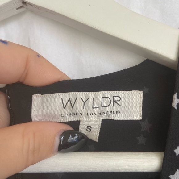 Revolve WYLDR Black Star Mini Twirl Dress Size Small - Picture 6 of 12